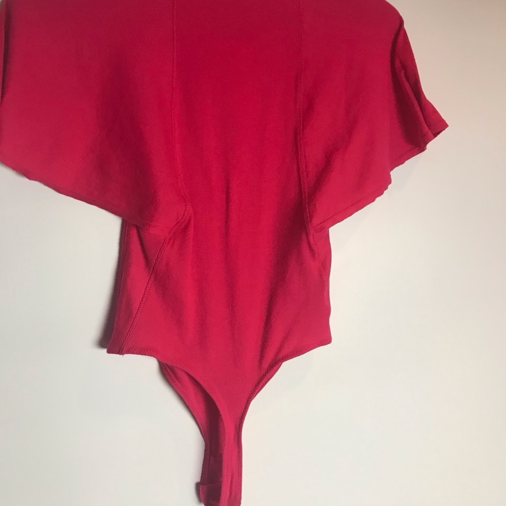 FREE PEOPL Pink Scoop Neck Short Sleeve Body Suit - Picture 6 of 6